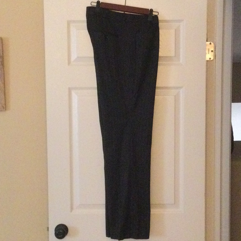 Express Design Studio Deep Charcoal & Pink Pinstripe Trouser Pants, 10